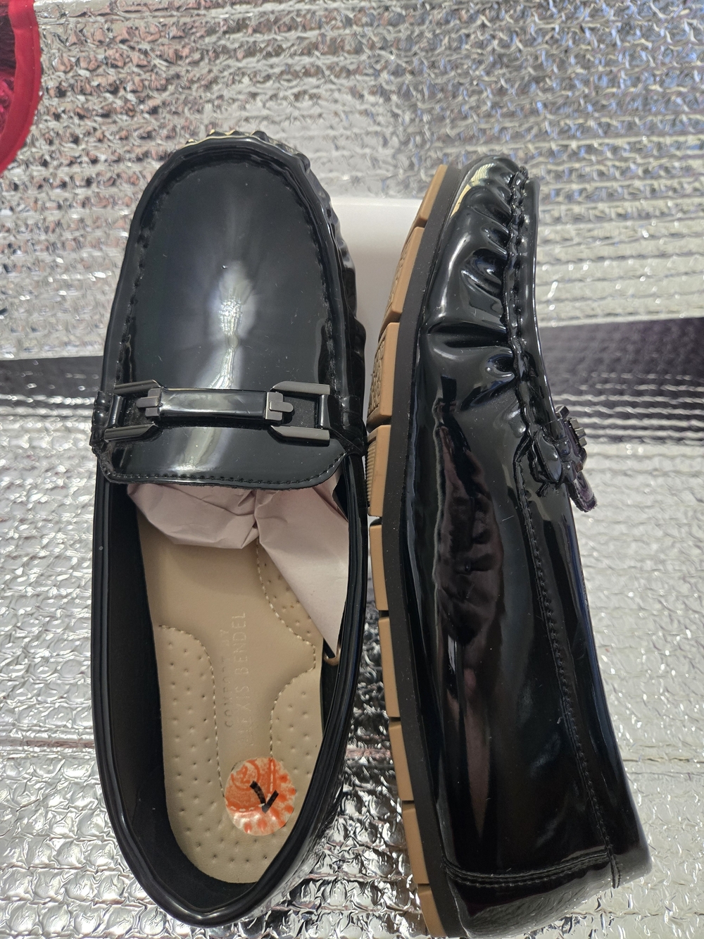 Black Patent Slip-On Women's Loafers